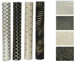 material-tkanina-poliester-bawelna-czarny-zloty