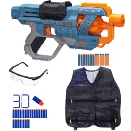 pistolet-nerf-elite-commander-strzalki-kamizelka-okulary