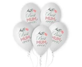 balony-lateksowe-biale-best-mum-ever-prezent-na-dzien-matki-5szt