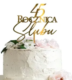 45-rocznica-slubu-topper-na-tort-pleksi-zloty-lustrzany-dekoracja-ozdoba