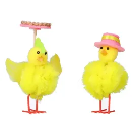 kurczaki-kurczak-wielkanocne-zolte-puchate-zabawne-ozdobne-wielkanoc-2szt