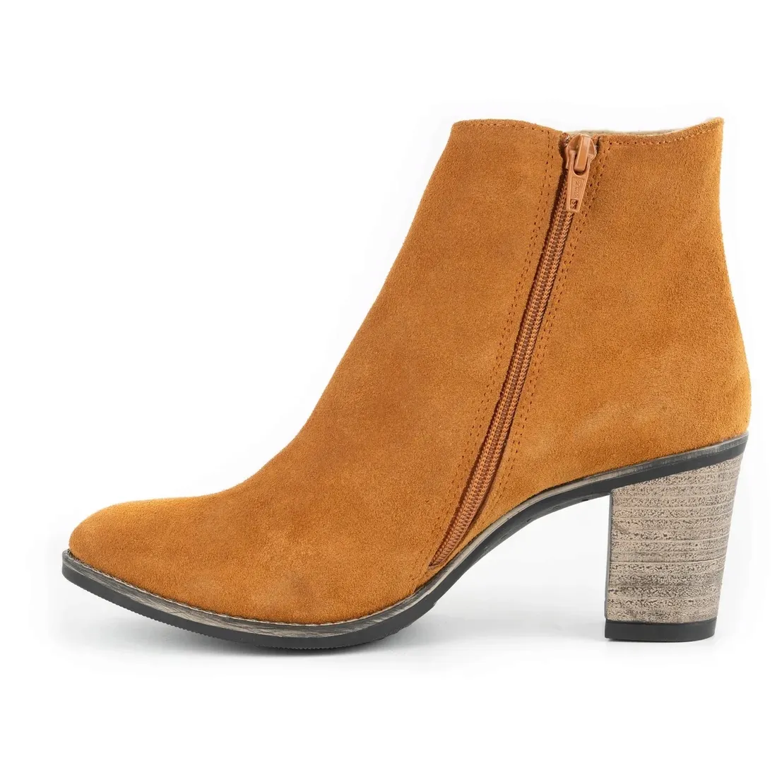 botki-damskie-ocieplane-na-slupku-zamszowe-sara-wiosna-jesien-zima-40-stan-nowy