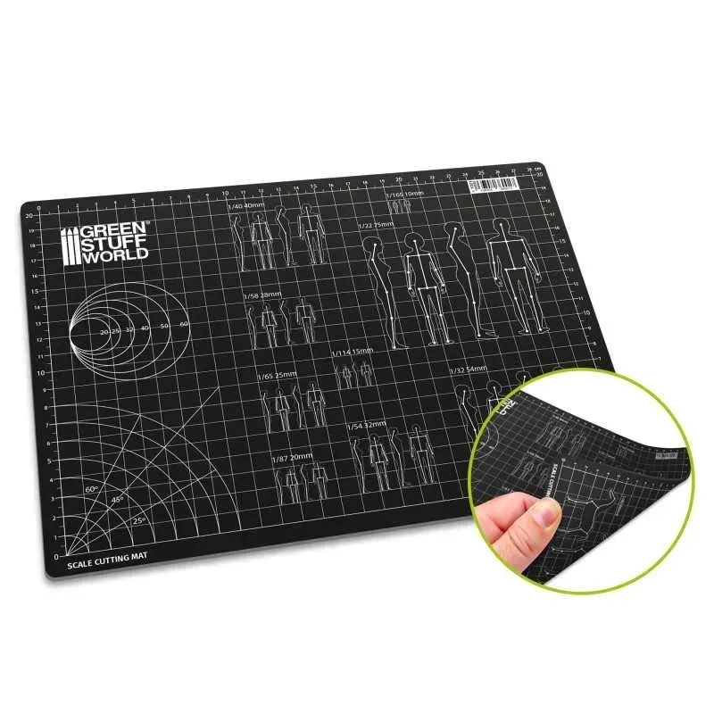 green-stuff-scale-cutting-mat-mata-do-ciecia-a4-stan-nowy