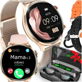 smartwatch-damski-zegarek-wodoodporny-pl-menu-rozmowy-4-paski-sluchawki
