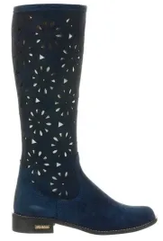 kozaki-damskie-zamszowe-azurowy-wzor-granatowe-styl-boho-niski-obcas-39