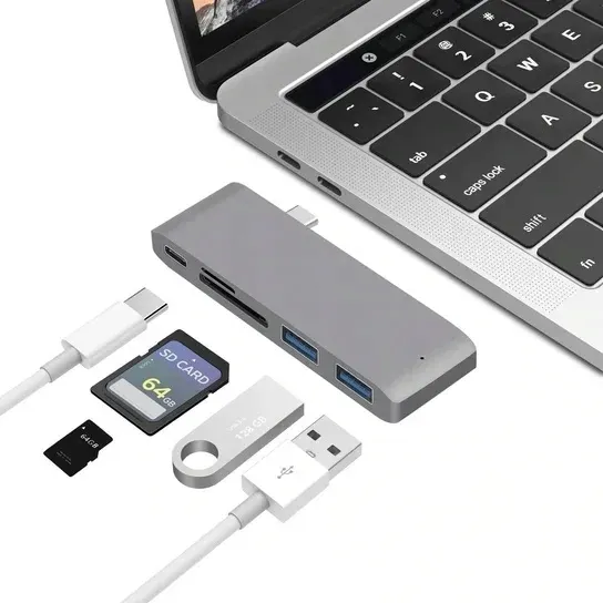adapter-hub-usb-c-przejsciowka-rozgaleznik-microsd-sd-stan-nowy