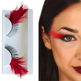 sztuczne-rzesy-czerwone-piora-dlugie-na-pasku-makijaz-makeup-halloween