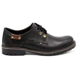 buty-meskie-trzewiki-trapery-skorzane-sznurowane-polskie-812mp-cz-czarne-45