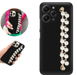 etui-do-xiaomi-redmi-12-4g-case-ochronny-lancuszek-biale-delikatne-perly