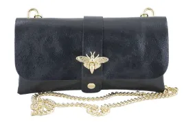 torebka-wizytowa-kopertowka-damska-skorzana-metalizowana-czarna