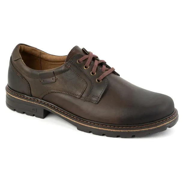 Buty męskie skórzane niskie trapery POLSKIE KOMODO 897K brązowe 41