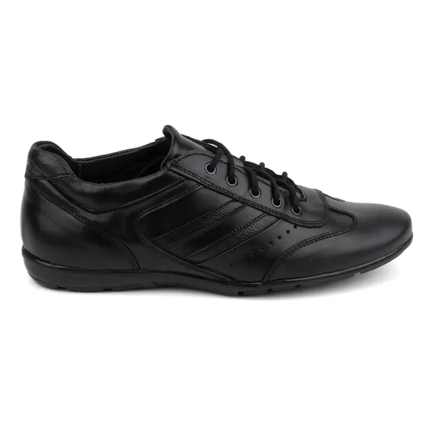 Buty męskie skórzane sportowe casual 7004DT czarne 41
