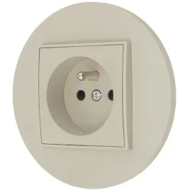 gniazdo-pojedyncze-z-ramka-okragla-seria-mini-kolor-taupe