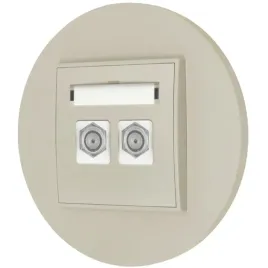 gniazdo-antenowe-2x-z-ramka-okragla-seria-mini-kolor-taupe