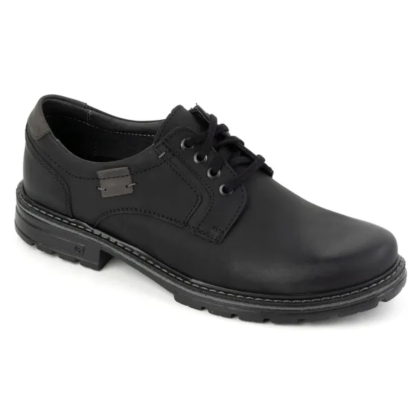 Buty męskie skórzane trapery 897K czarne 43