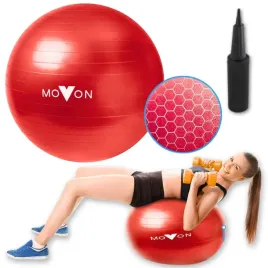 pilka-fitness-55cm-czerwona-pompka-rehabilitacyjna-gimnastyczna-z-pompka