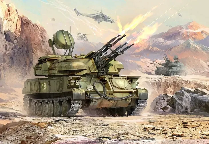 1-100-soviet-anti-aircraft-weapon-system-shilka-model-z7419