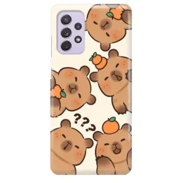 etui-do-samsung-a72-slodkie-capy-cute-beige-capybara-urocze-wzory