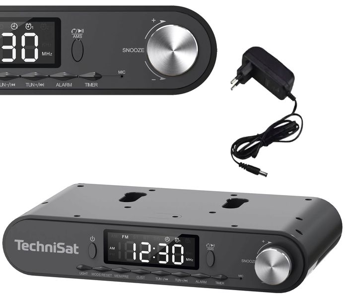 RADIO KUCHENNE PODSZAFKOWE FM BLUETOOTH LED ANTRACYT STEREO TIMER