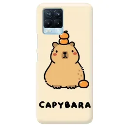 etui-do-realme-8-slodkie-capy-cute-beige-capybara-urocze-wzory