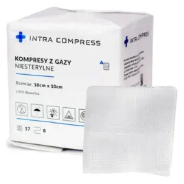 kompresy-gazowe-niejalowe-intra-compress-gaza-10x10cm-100-sztuk