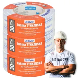 tasma-tynkarska-30-dni-malarska-mocny-klej-blue-dolphin-38mm-x-50m-3-szt