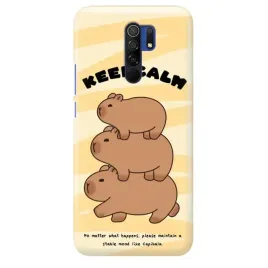 etui-do-xiaomi-redmi-9-slodkie-capy-cute-beige-capybara-urocze-wzory