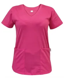 bluza-medyczna-amarant-elastyczna-bawelna-roz-l
