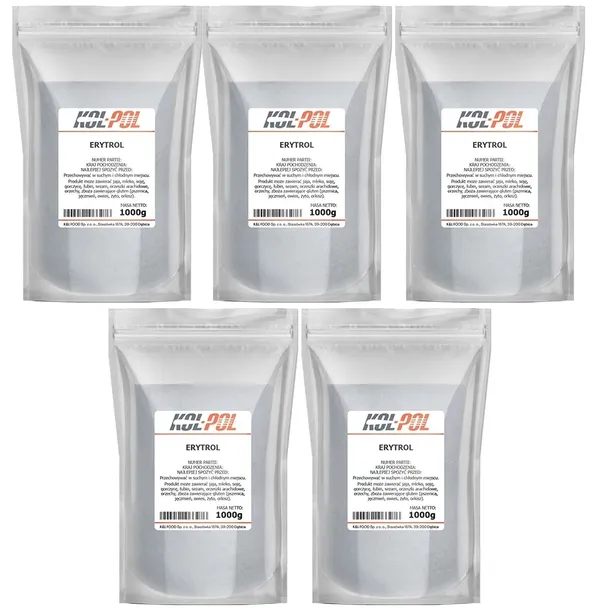ERYTROL 5kg Erytrytol Naturalny słodzik Bez kalorii Zamiennik cukru Kol-Pol