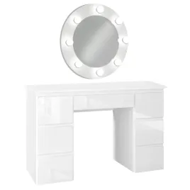 toaletka-megan-b3-biala-z-lustrem-okraglym-65cm-led-pojemne-szuflady