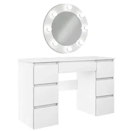 toaletka-megan-b3-biala-z-lustrem-okraglym-65cm-led-siedem-szuflad-salon