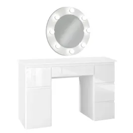 toaletka-megan-b2-biala-z-lustrem-okraglym-65cm-led-siedem-szuflad-salon