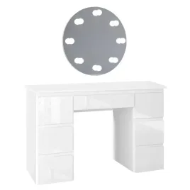 toaletka-megan-b3-biala-z-lustrem-okraglym-60cm-led-siedem-szuflad-salon