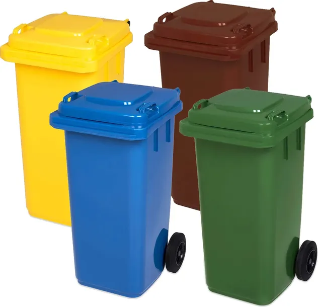 POJEMNIK KOSZ 240L NA ŚMIECI ODPADY SEGREGACJA x4