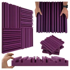 komplet-panele-akustyczne-fioletowe-equalizery-7cm-grubosci-za-glosniki-1m2