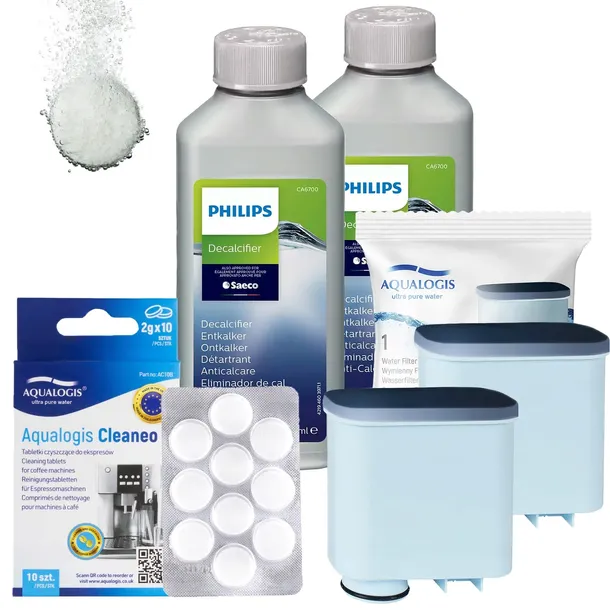 Odkamieniacz Tabletki 3x Filtr do expresu ekspresu Saeco Philips Latte Go