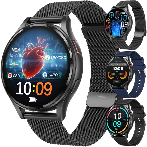 SMARTWATCH ZEGAREK KARDIOWATCH DAMSKI GLIKEMIA BPM EKG HRV ROZMOWY MENU PL