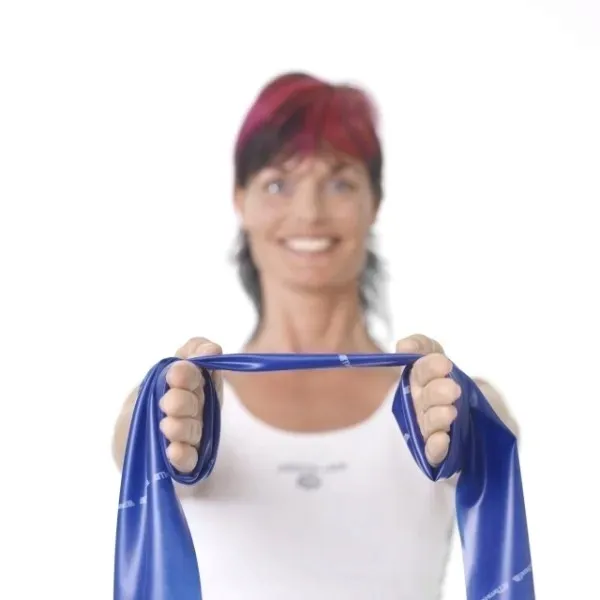 tasma-guma-theraband-niebieska-25m-zestaw-cwiczen-stan-nowy