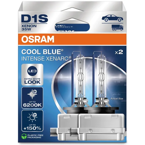 Osram D1S Żarnik Xennon Cool Blue Intense 6200K +150% Więcej Światła