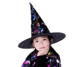 kapelusz-czarownicy-czarny-kolorowy-wzor-dynia-kot-halloween-andrzejki