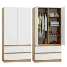 szafa-dab-wotan-biala-garderoba-duza-na-ubrania-otwierana-2-szuflady-90cm