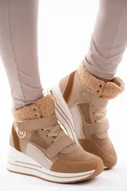 brazowe-botki-sneakersy-na-koturnie-ocieplane-40