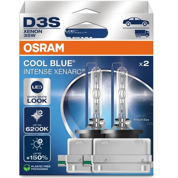 Osram D3S Żarnik Xennon Cool Blue Intense 6200K +150% Więcej Światła