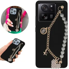 etui-do-xiaomi-13t-pro-case-ochronny-czarny-smooth-lancuszek-z-perelkami