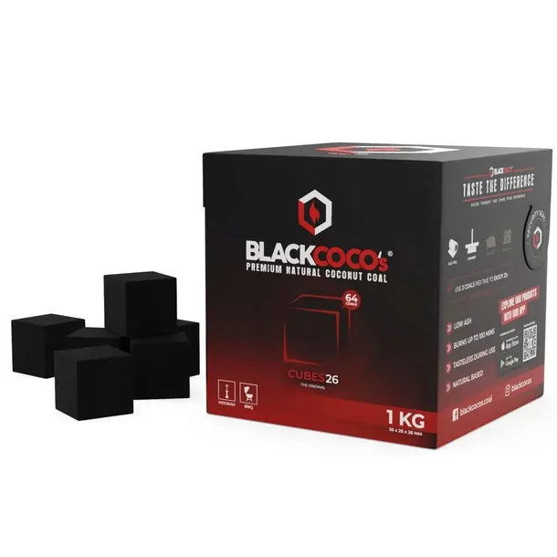 Węgiel węgielki kokosowy do shishy fajki Black Coco's 1kg 64szt