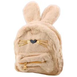 plecak-dzieciecy-futrzany-pluszowy-uszy-nos-wasy-krolika-bezowy-3l-22cm