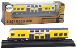model-kolekcjonerski-pociag-zolto-niebieski-1-48-metalowy