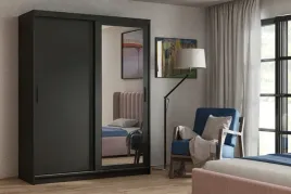 pojemna-szafa-hubert-160-cm-z-lustremdrzwiami-przesuwnymipolkamidrazkiem