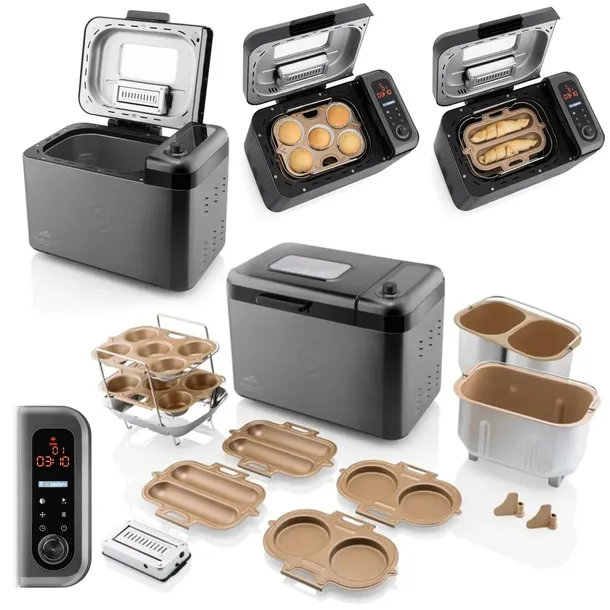 Wypiekacz do chleba Automat 24 Programy 2 Haki 1,5kg 850W Eta Duplica II