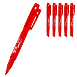 czerwony-marker-uniwersalny-inkzall-milwaukee-48223170-zestaw-5-szt